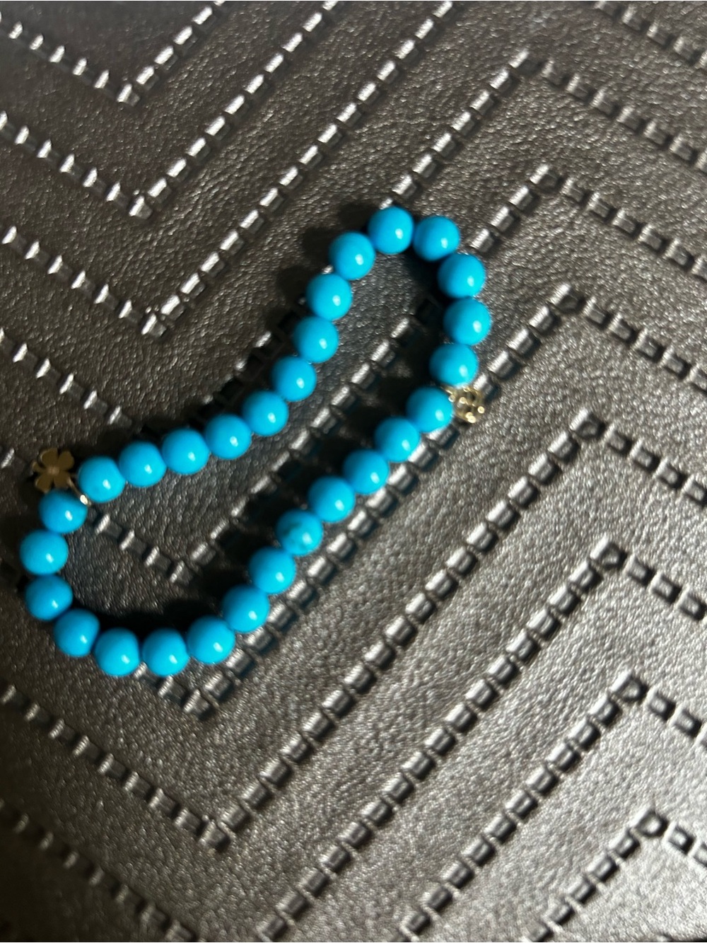Authentic Sydney Evan Blue Beaded Stretch Bracelet - Women
